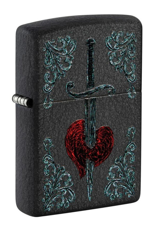 Zippo Heart Dagger Tattoo Design