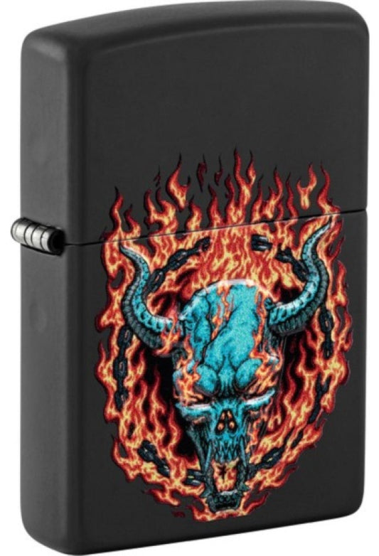 Zippo Burning Devil Design