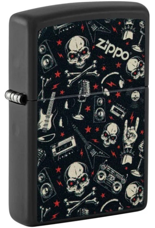 Zippo Grunt Pattern with Skulls