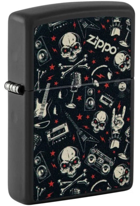 Zippo Grunt Pattern with Skulls