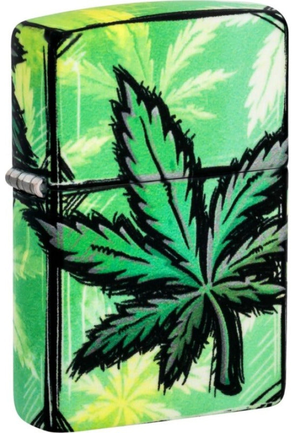 Zippo Glowing Cannabis Design