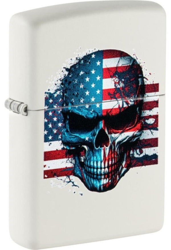 Zippo 214 Skull Flag Design