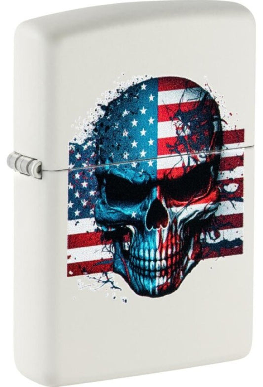 Zippo 214 Skull Flag Design