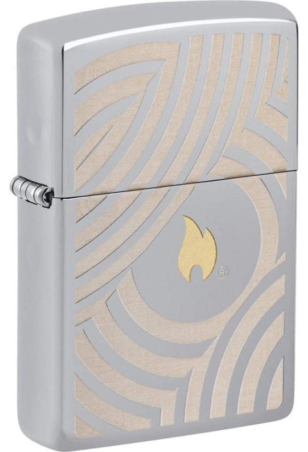 Zippo 250 Flame and Circles Design 2