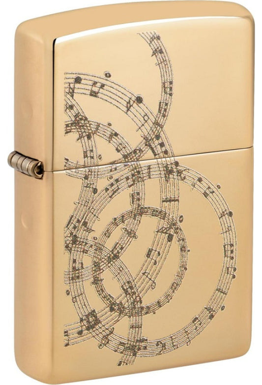 Zippo 254B Musical Notes Design