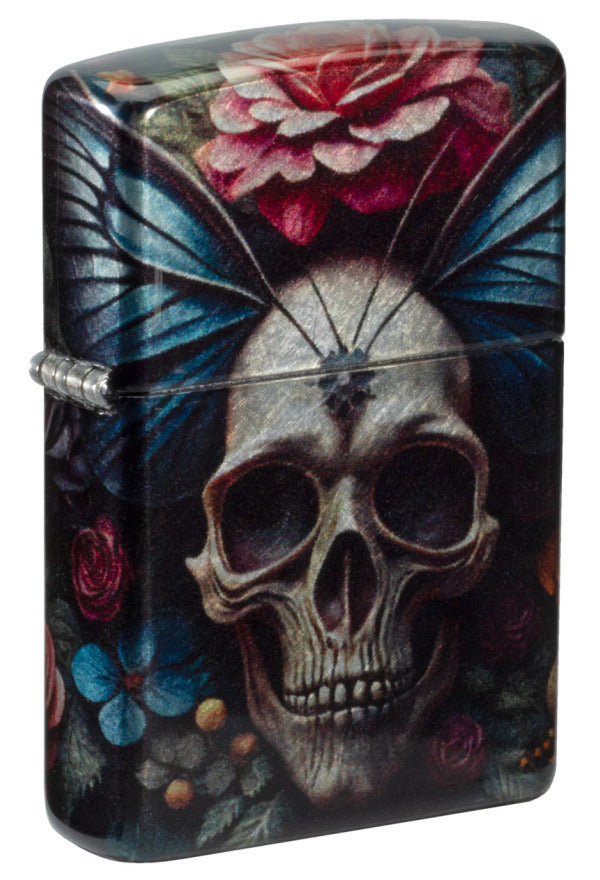 Zippo 48459 Floral Skull Design