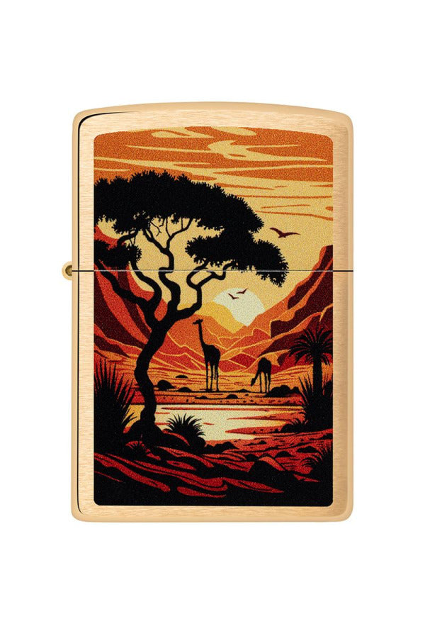Zippo 204B Giraffes Design