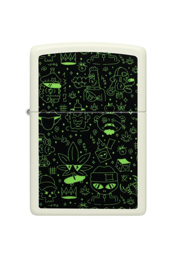 Zippo Doodle Cannabis Design