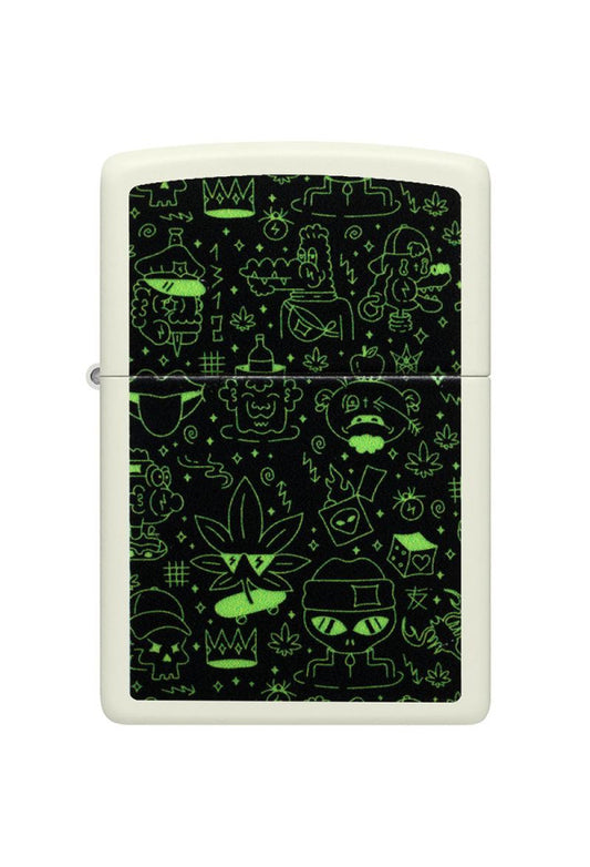 Zippo Doodle Cannabis Design