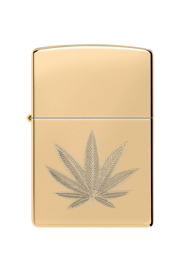 Zippo 254B Cannabis Leaf Design