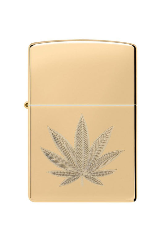 Zippo 254B Cannabis Leaf Design