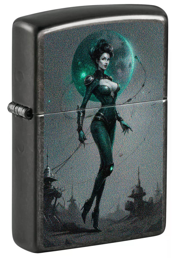 Zippo Sci-Fi Pin-up Design