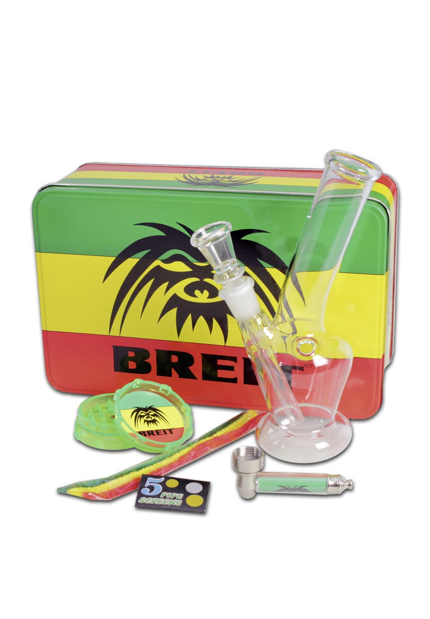 Geschenkbox Glas Bong WeedLeaf