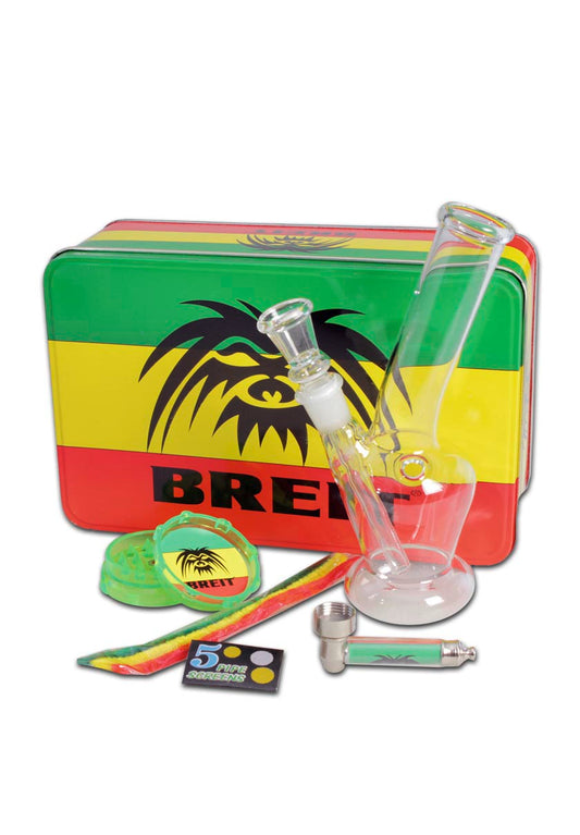 Geschenkbox Glas Bong WeedLeaf