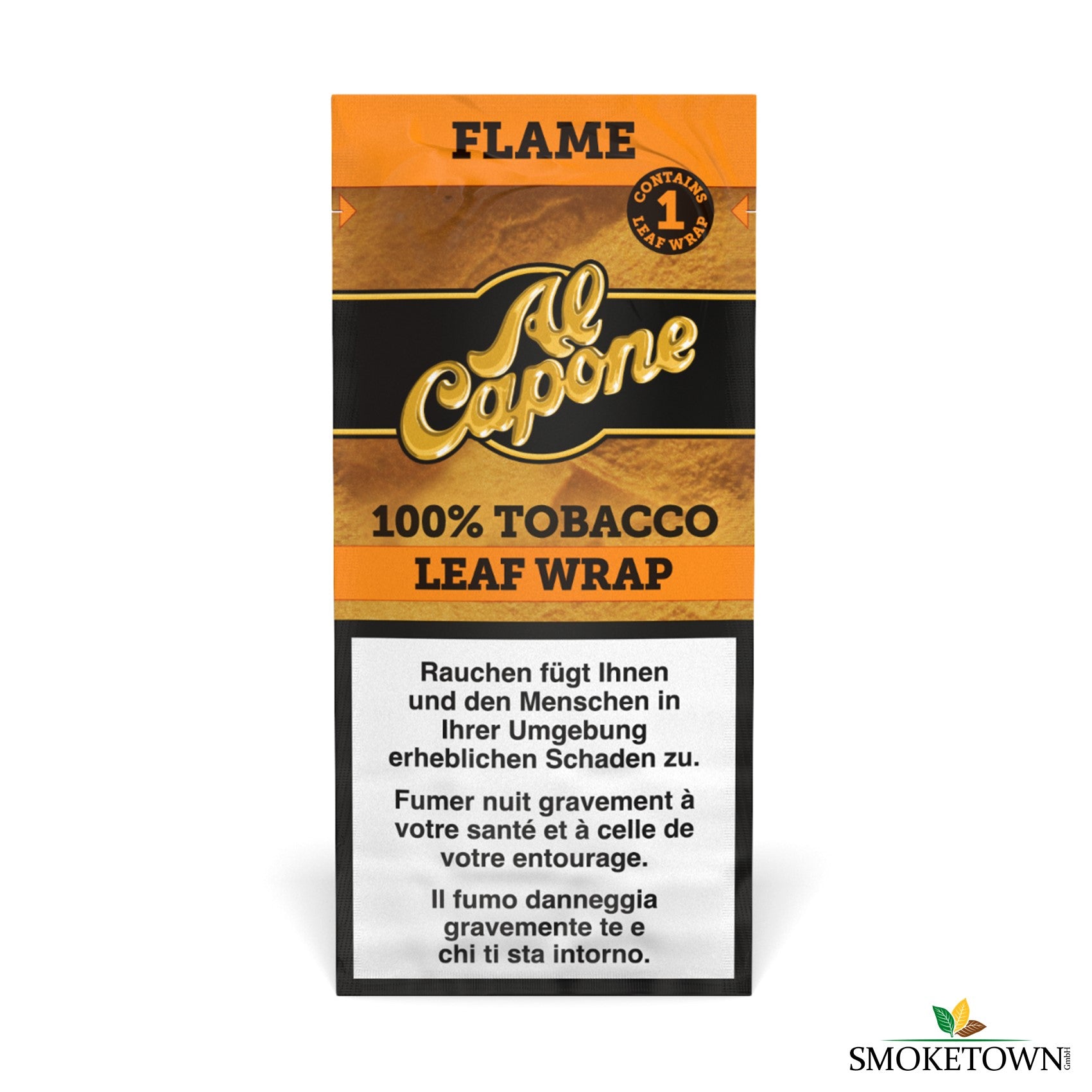 Al Capone Tobacco Wraps - Flame – Al Capone Leaf Wraps, Blizzr Cigar Cones