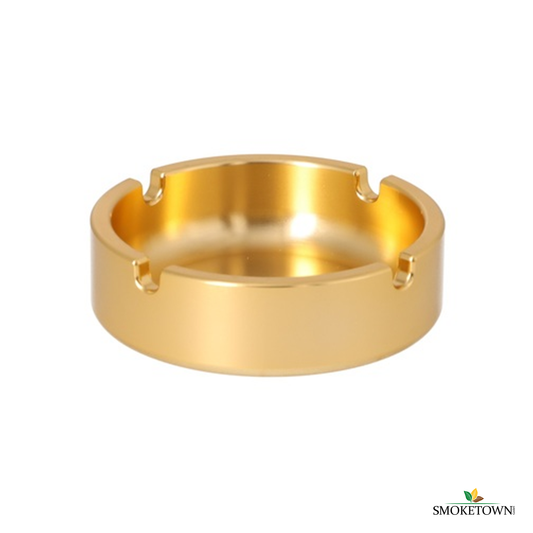 Aschenbecher Aluminium - Schwarz oder Gold – Aluminium Aschenbecher, Aschenbecher 10 cm
