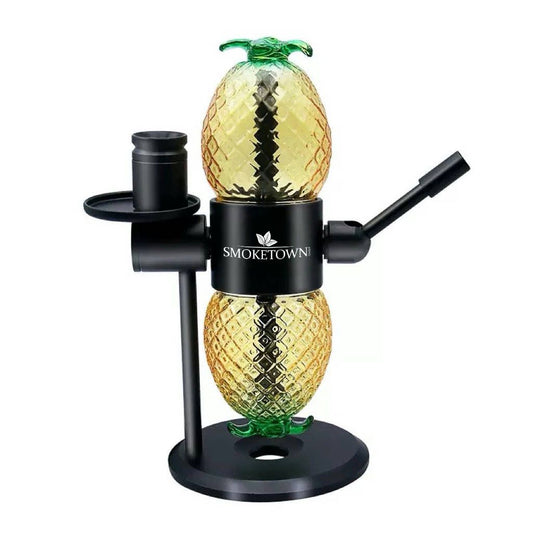 Ananas-Shisha 38,5 cm Stündenglas mit Extras – 360 Grad Shisha, Ananas Bong