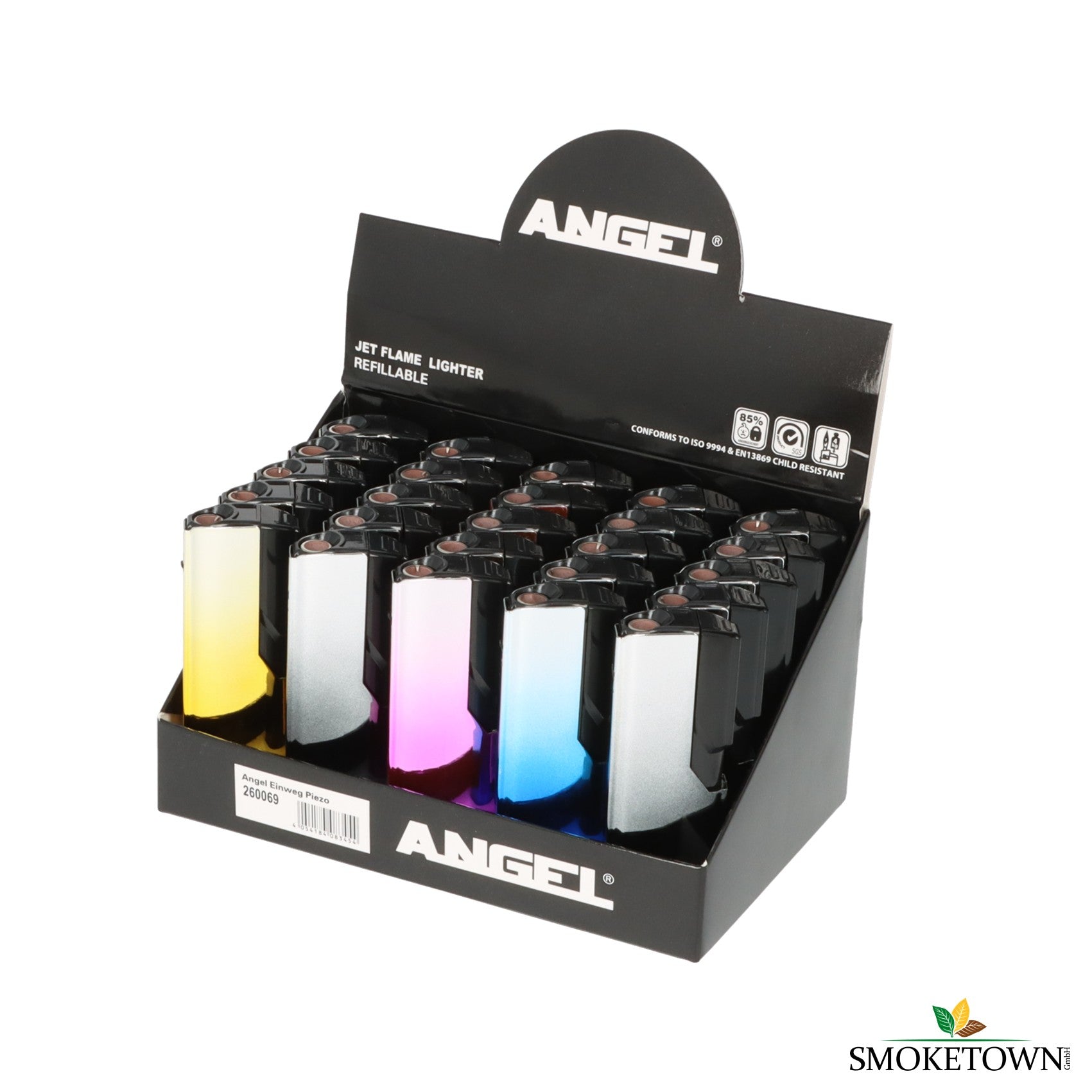 Angel Feuerzeug Jet, Metallhülle Rainbow – Angel Jet Feuerzeug, Angel Jet Rainbow