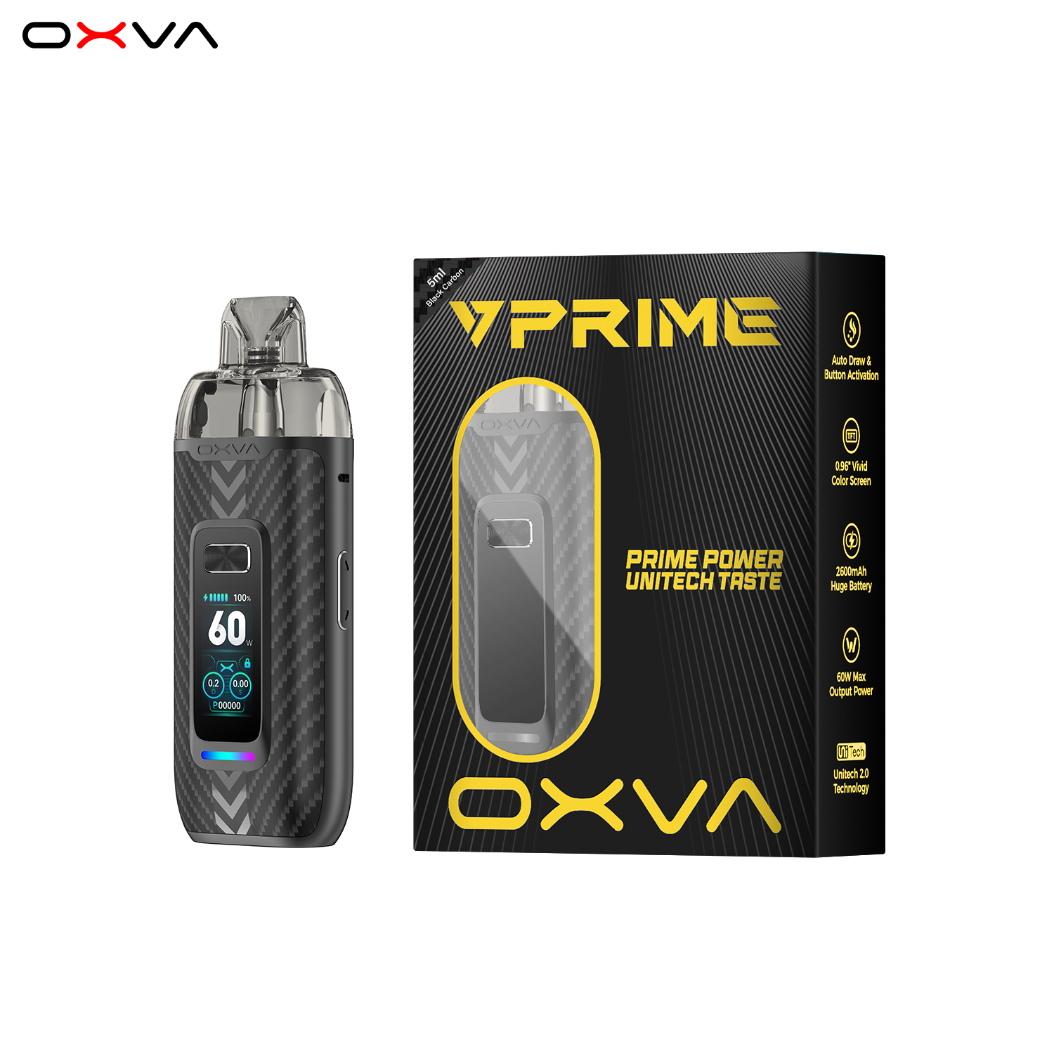 VPrime - OXVA - Starter Set – OXVA VPrime Starterset, Pod System mit Zugautomatik