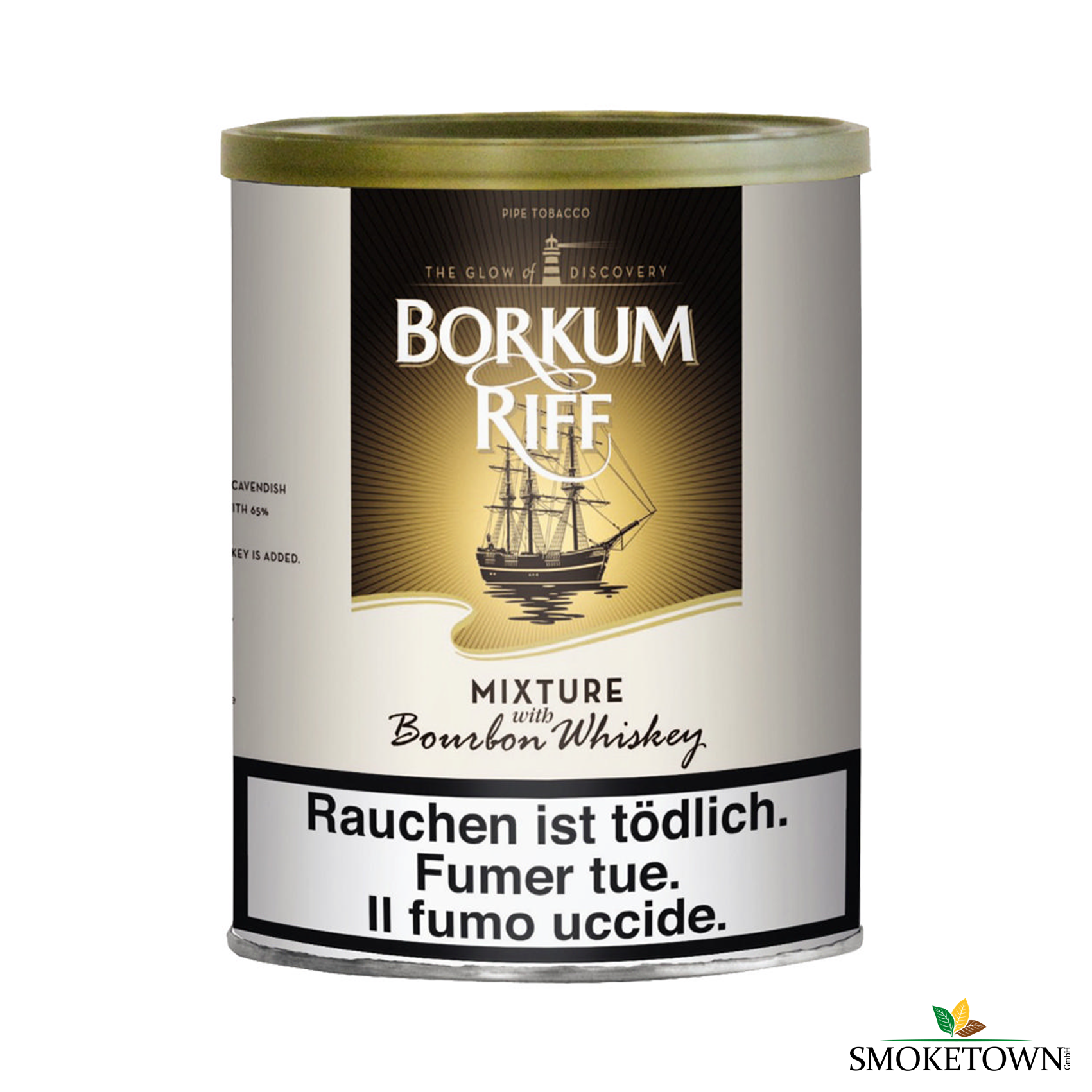 Borkum Riff Bourbon Whiskey 200g – angenehmer Raumduft Tabak, aromatischer Blend Tabak