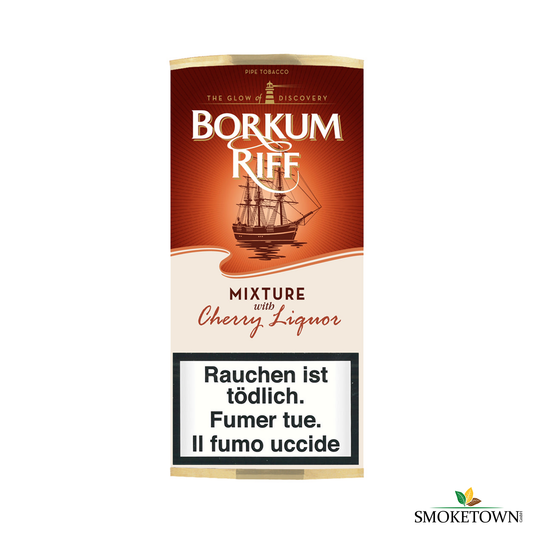 Borkum Riff - Cherry Liqueur - 50g – angenehme Raumnote Tabak, aromatisch süßer Pfeifentabak