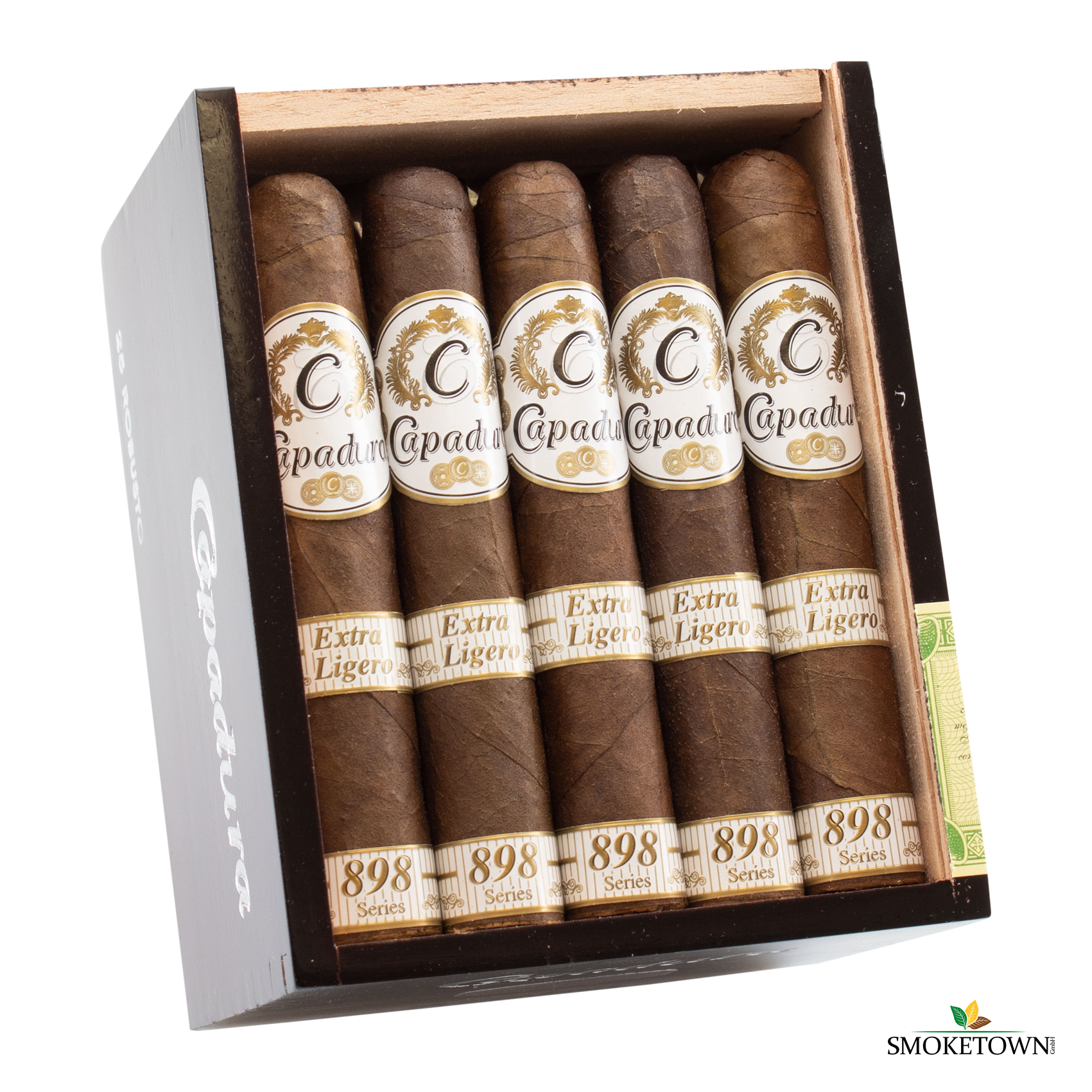 Capadura 898 Zigarre 25 Robusto extra ligero – dominikanische Zigarren, kräftige Zigarren