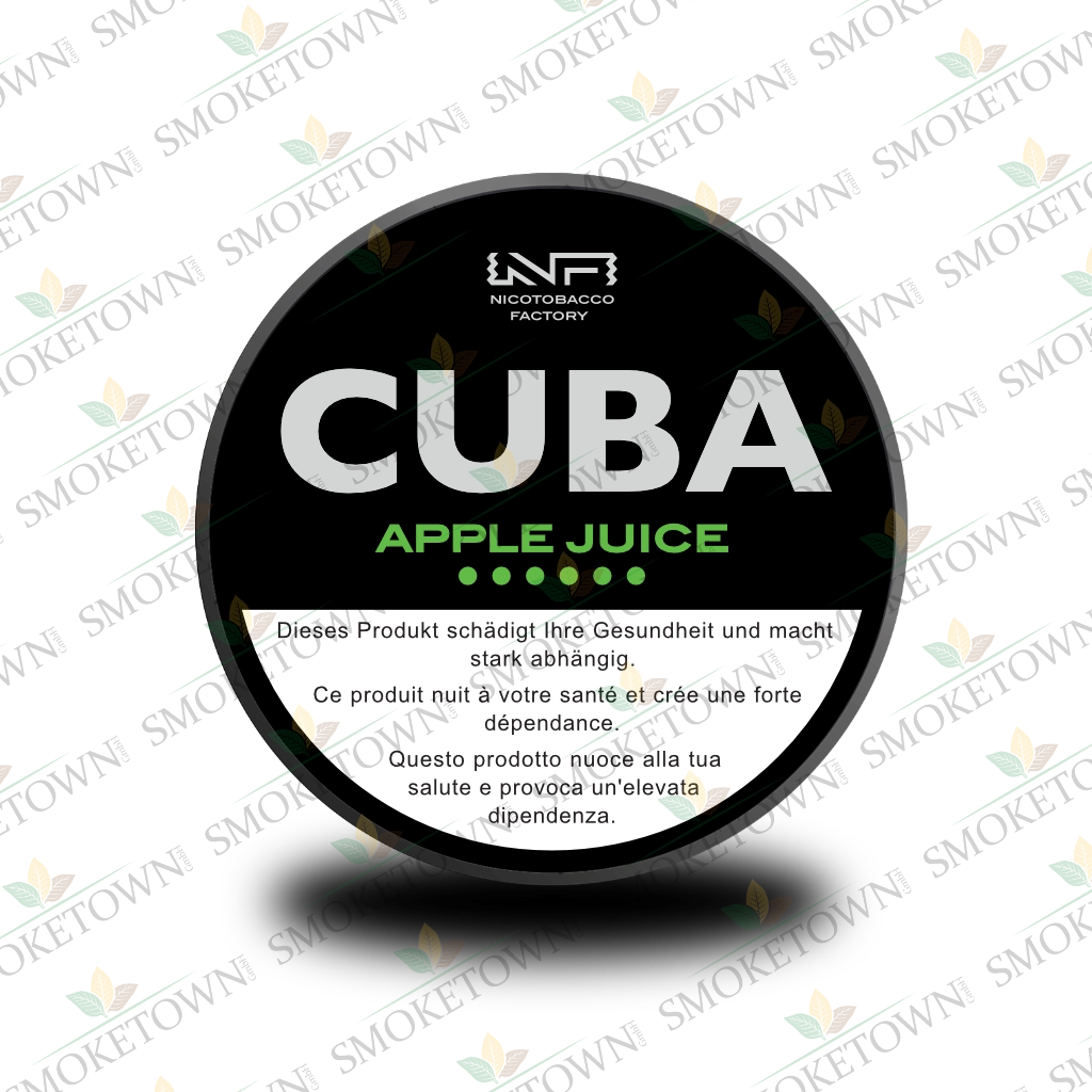 CUBA Black Apple Juice – tabakfreie Nikotinbeutel