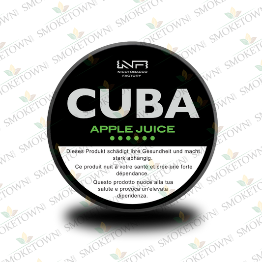 CUBA Black Apple Juice – tabakfreie Nikotinbeutel