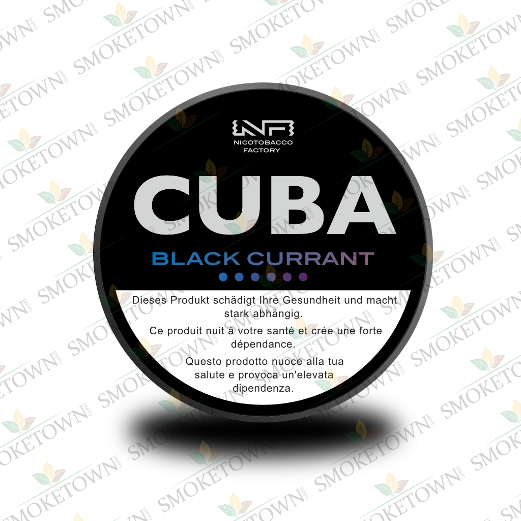 CUBA Black Black Currant – tabakfreie Nikotinbeutel