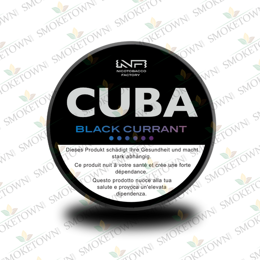 CUBA Black Black Currant – tabakfreie Nikotinbeutel