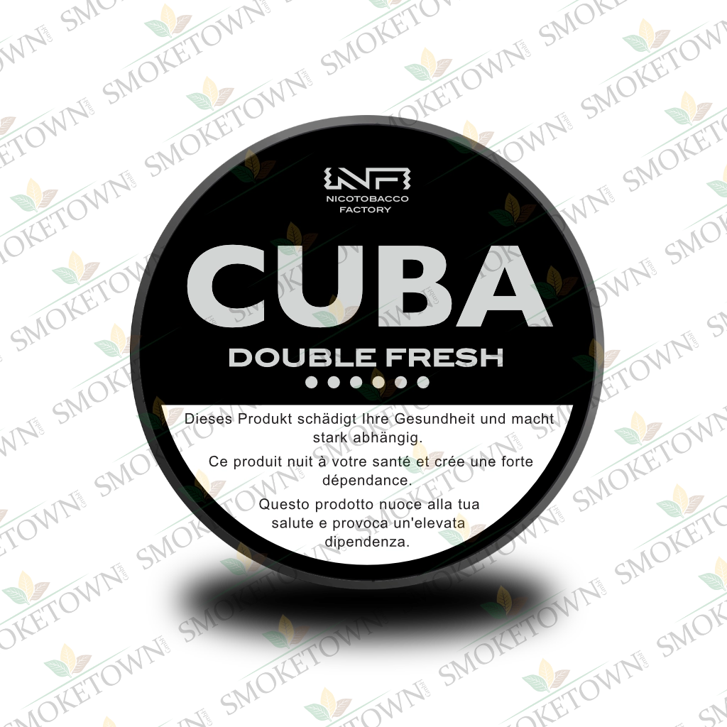 CUBA Black Double Fresh – tabakfreie Nikotinbeutel