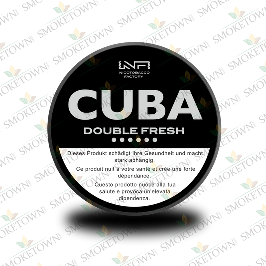 CUBA Black Double Fresh – tabakfreie Nikotinbeutel