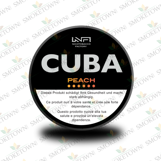 CUBA Black Peach – tabakfreie Nikotinbeutel