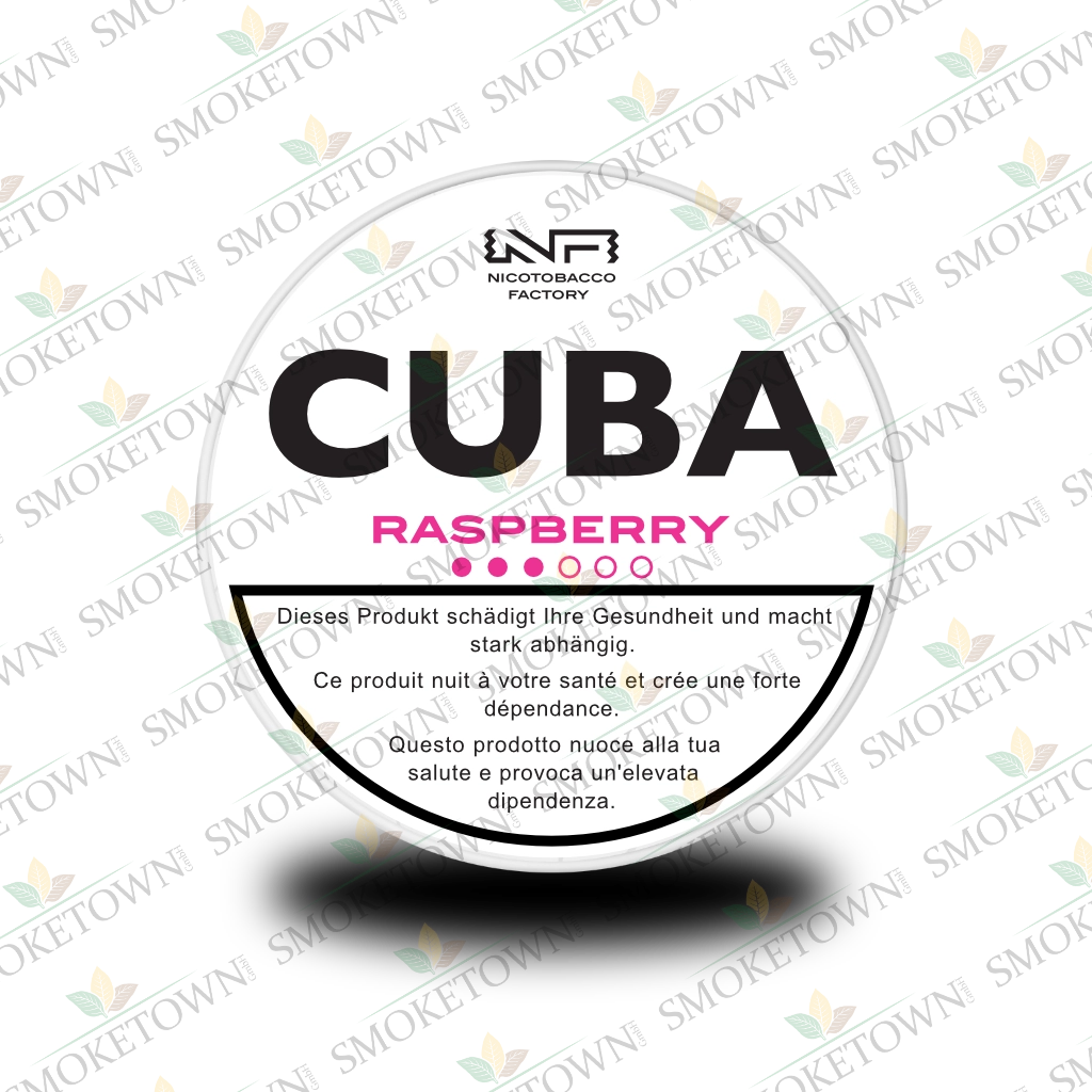 CUBA White Raspberry – tabakfreie Nikotinbeutel