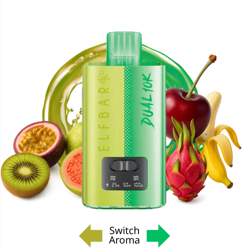 ELFBAR Dual 10K Green Edition – banana cherry dragonfruit, banana cherry vape