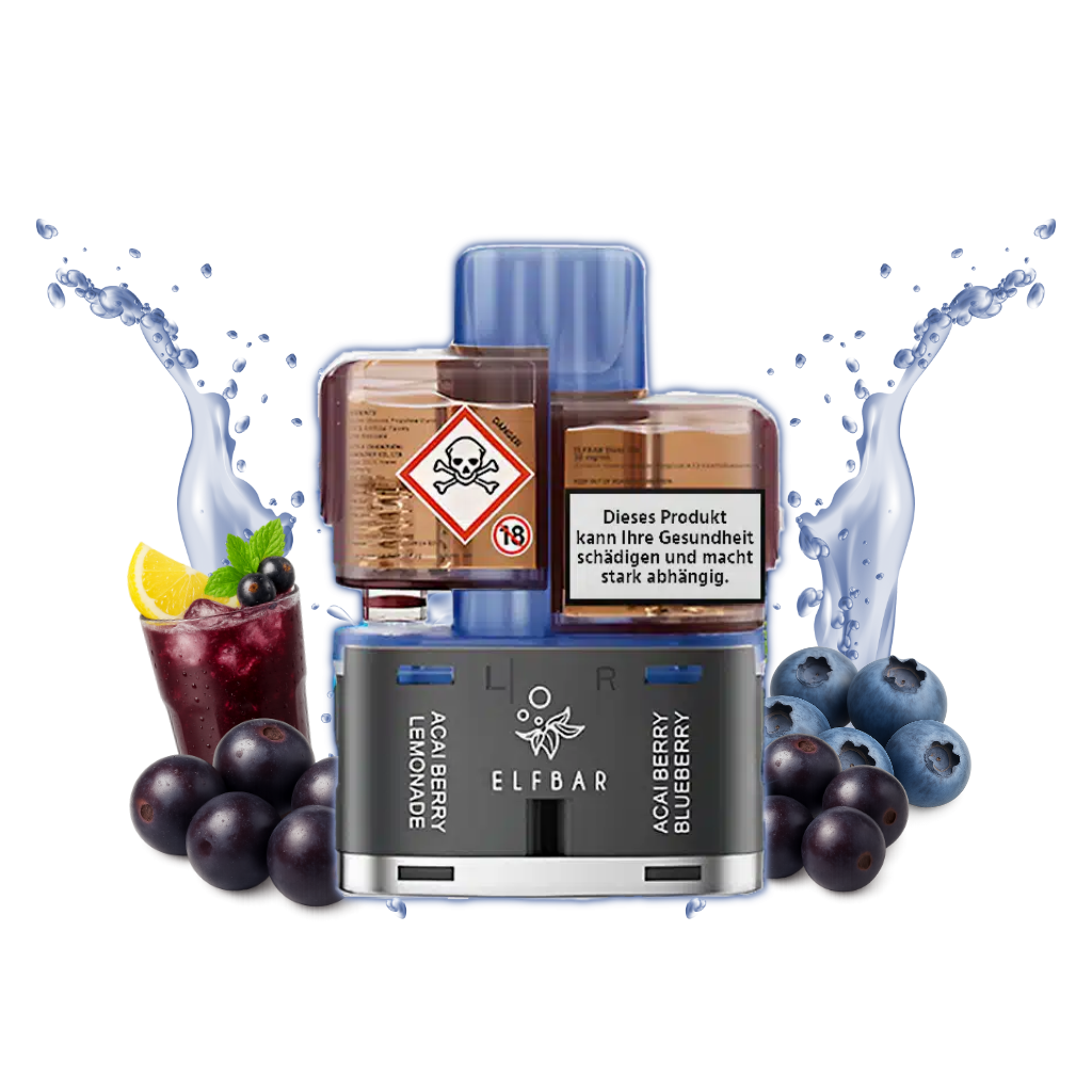 ELFBAR Dual 10K Blue Edition – Acai Berry Blueberry, Acai Berry Lemonade