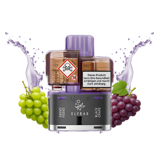 ELFBAR Dual 10K Grape Edition – 20 mg Nikotin Vape, Black Grape Vape