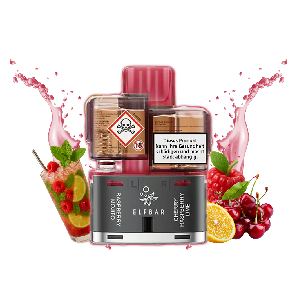 ELFBAR Dual 10K Raspberry Edition – Cherry Vape, dampfer raspberry cherry