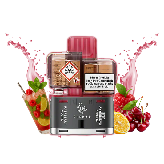 ELFBAR Dual 10K Raspberry Edition – Cherry Vape, dampfer raspberry cherry
