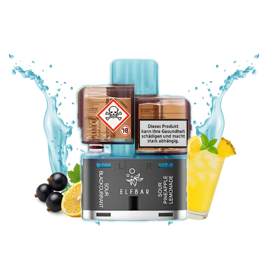 ELFBAR Dual 10K Sour Edition – elfbar sour blackcurrant, elfbar sour pineapple lemonade