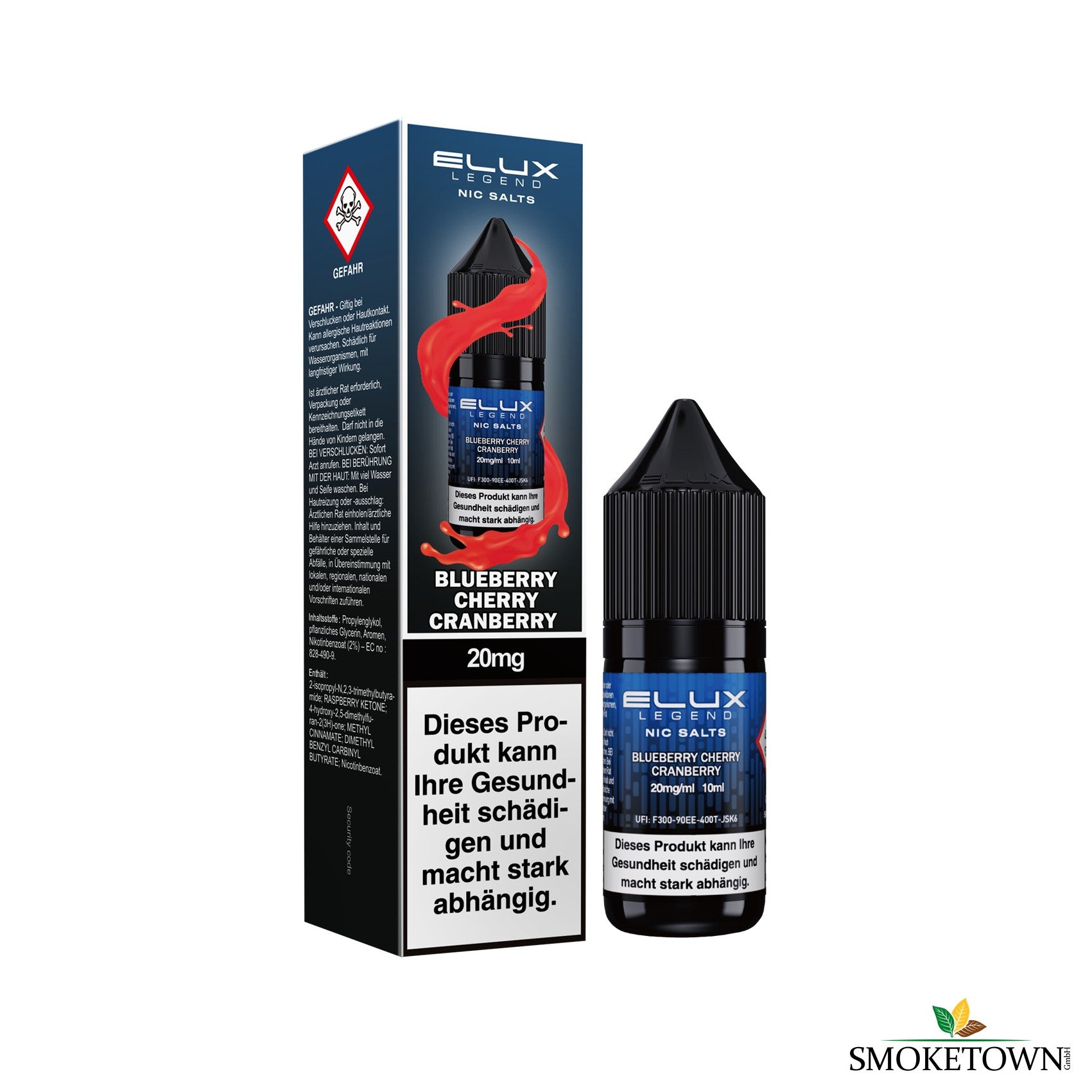 E-Lux - Blueberry Cherry Cranberry – beeren liquid 10ml, beeren trio e-zigarette
