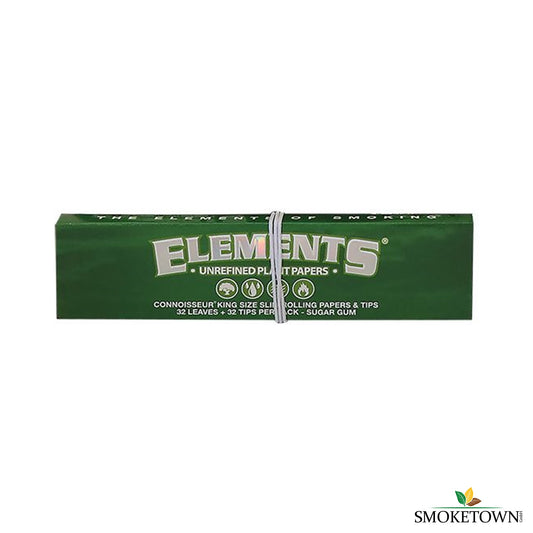 ELEMENTS Green Connoisseur - KS Slim & Tips – Elements Rolling Papers, Filtertips