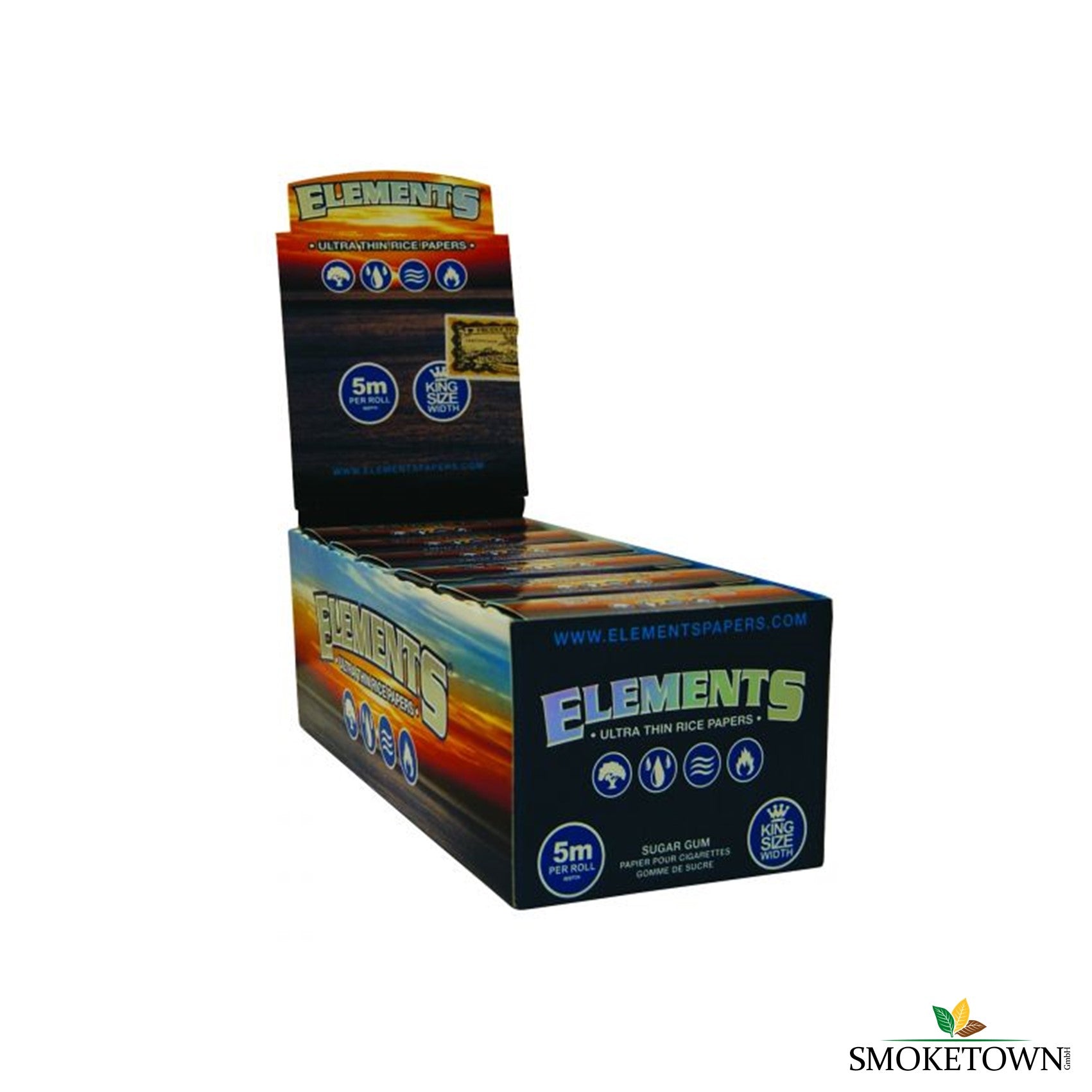 Elements Rolls – Blättchen aus Reispapier, Blättchen aus Windkraftproduktion