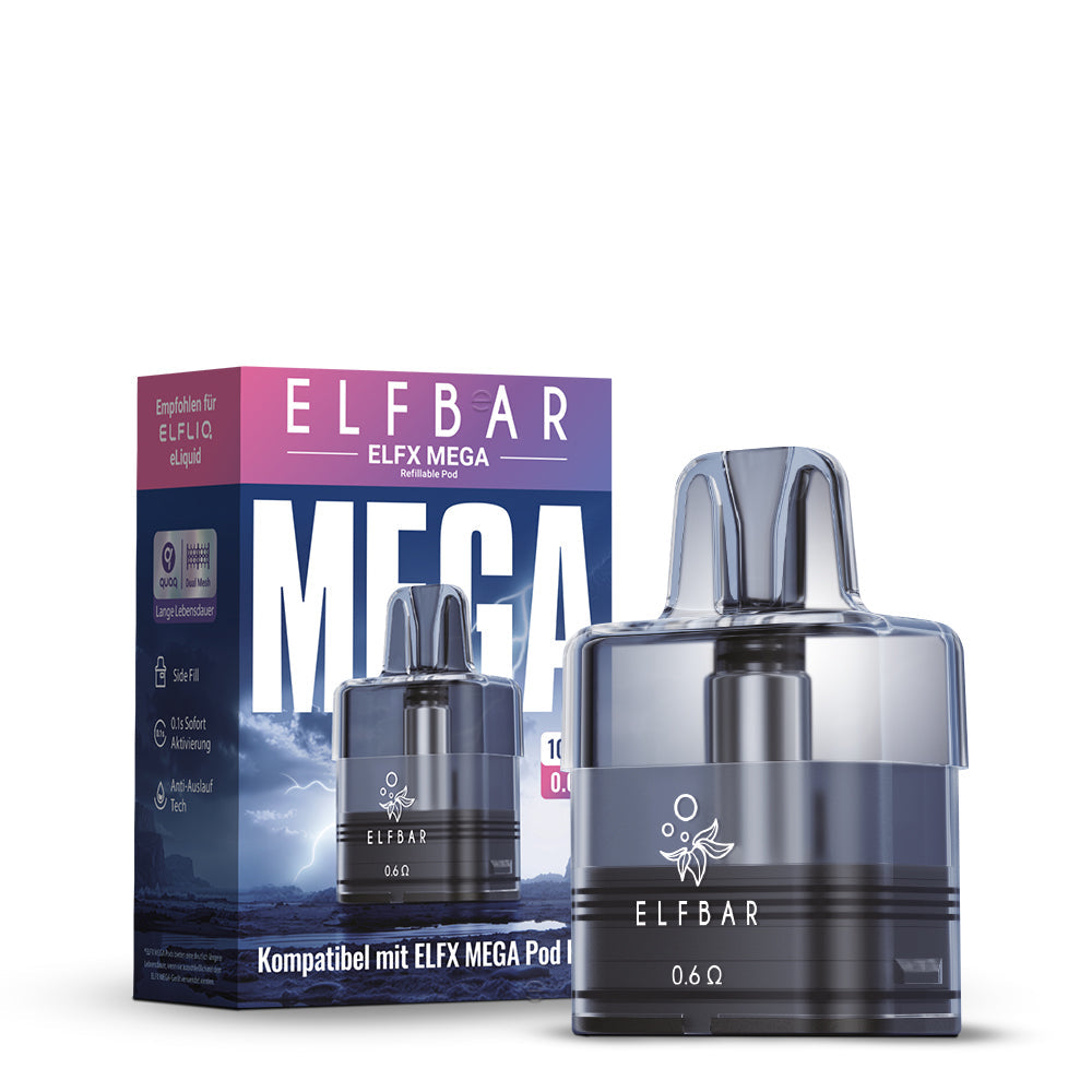 ELFX Mega Pod 0.6 Ohm, nachfüllbar mit seitlicher Befüllung
