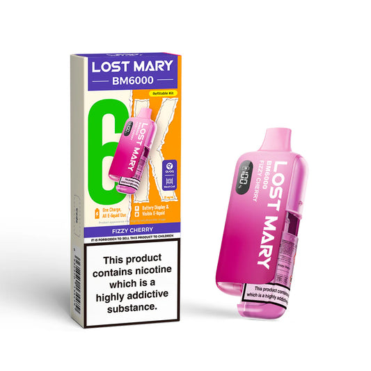 Lost Mary BM6000 - Fizzy Cherry – 6000 züge cherry, berry cherry vape