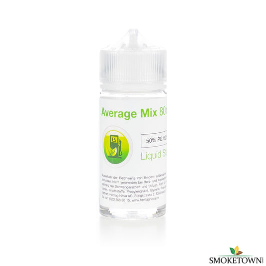 Liquid Basis Avarage Mix - 80ml – 10PG/90VG, 20PG/80VG