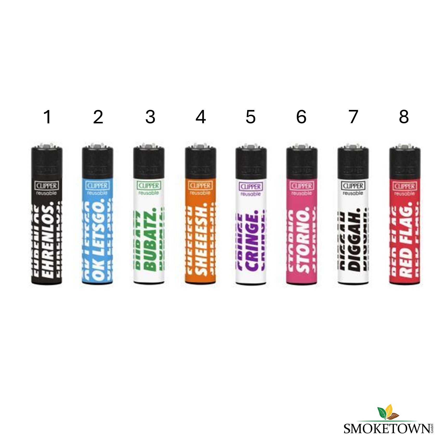 Clipper Cringe - Assortiert – bunte Feuerzeuge, Clipper Feuerzeug kaufen