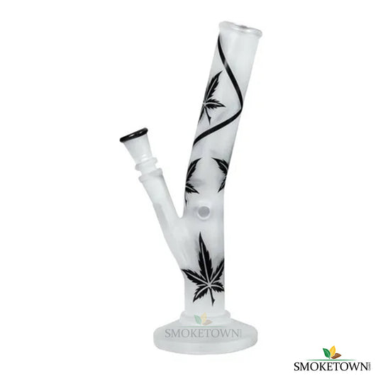 Glasbong "Hanf" sandgestrahlt - 26cm – Bong kaufen Schweiz, Bong mit Kühlung