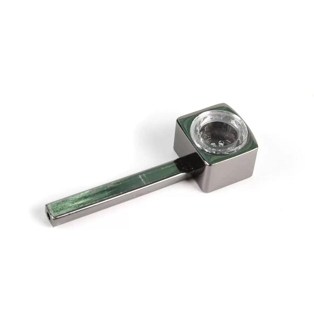 Grinder mit Pfeife 75mm Gun Metal – 4-teilig & massiv – Grinder für unterwegs, Grinder Geschenkidee