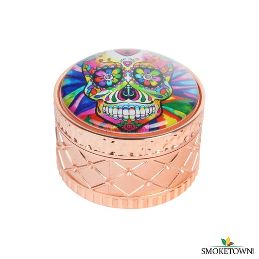 Grinder Skull Roségold - 4-teilig – 4-teiliger Grinder, Aluminium Grinder